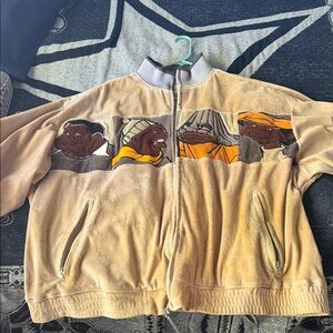 Men's Tan Zip-Up Sweater